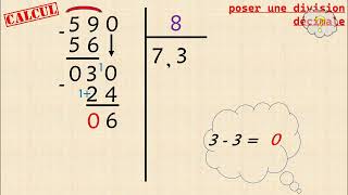 Comment poser une division décimale [upl. by Dorinda125]