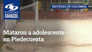 Mataron a adolescente en Piedecuesta le dispararon cuanto estaba en una cancha de fútbol [upl. by Iuq]