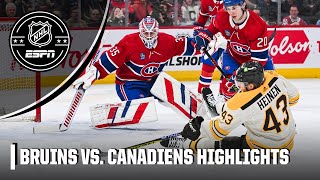 Boston Bruins vs Montreal Canadiens  Full Game Highlights  NHL on ESPN [upl. by Eseela]