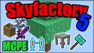 Skyfactory V5 Minecraft Bedrock Edition Addon Modpack [upl. by Tedie]