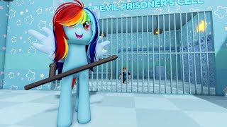 RAINBOW DASHS PRISON RUN  Obby  roblox scaryobby obby pomni [upl. by Turnheim]