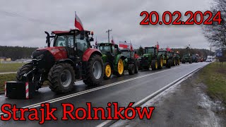 Strajk Rolników 20022024🇵🇱 Droga krajowa nr 15 🇵🇱 Suchatówka 🇵🇱 [upl. by Haeli]