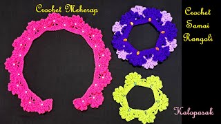 Crochet Samai Rangoli Crochet Meherap Candle Holder Eng Sub [upl. by Giamo]