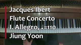 Piano Part Ibert Flute Concerto I Allegro ♩110 [upl. by Jennee596]