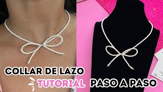 COLLAR DE MOÑO  LAZO TUTORIAL FÁCIL  PASO A PASO [upl. by Ulphi975]