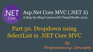 Part 50 Dropdown using SelectList in NET Core MVC  Create Group Select Multiple  Disable Item [upl. by Leumek204]