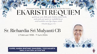 LIVE Ekaristi Sr Richardia Sri Mulyanti CB Sabtu 8 Jun 2024 pk 1000 WIB [upl. by Aniluj]