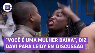 BBB 24 “Você é uma mulher baixa” diz Davi para Leidy em discussão [upl. by Imik771]