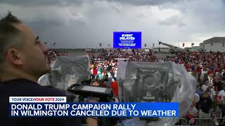 Trump rally in NC canceled due to severe weather [upl. by Nefen487]