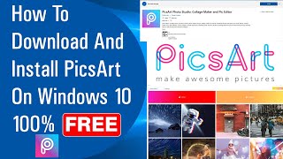 ✅ How To Download And Install PicsArt On Windows 10 100 Free 2020 [upl. by Lednahs879]