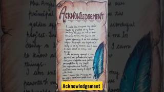 Acknowledgement project design acknowledgement design shorts viral acknowledgement project [upl. by Kelby]