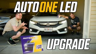 AUTOONE LED Fog Light Upgrade Honda Civic [upl. by Ulberto]