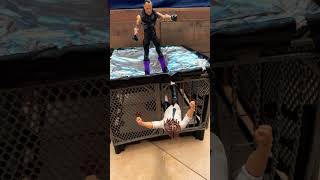 Action figure set up of undertaker throwing mankind off hell in a cell undertaker [upl. by Halvaard]