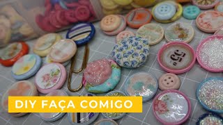 DIY SCRAPBOOK EMBELLISHMENTS COM BOTÕES [upl. by Petulia]