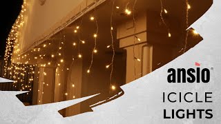 Christmas LED Icicle Lights  Ansio UK [upl. by Tyree]