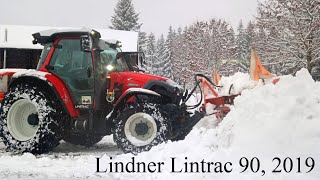 Трактор уборка снега Lindner Lintrac 90 [upl. by Nitsreik]