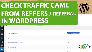 How to Check Traffic from Different Referrers in WordPress  Top Referring  Referrals [upl. by Constantia492]