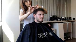 MEN HAIRCUT SHORT LAYERS by SANJA CARICA KARASMAN [upl. by Snyder]