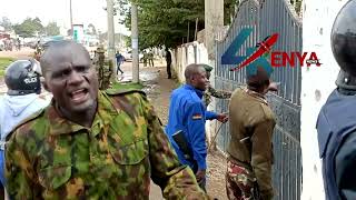 POLICE DRAMA AS ANGRY MAASAI MORANS ENGAGE THEM IN STONE THROWING OVER DEATH OF A SURVEYOR [upl. by Croner837]