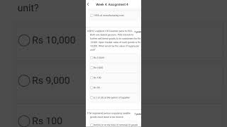 Nptel Introduction to GST assignment 4 Solutions 2024 [upl. by Sedda]