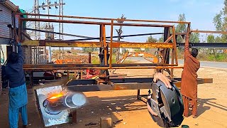 Amazing process of making solar plate trolley Solar Plate Catcher Pin On lathe machine in factory [upl. by Yengac985]