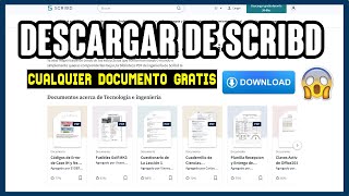 ✅ COMO DESCARGAR DOCUMENTOS PDF DE SCRIBD GRATIS LEGAL SIN REGISTRO Y DE FORMA SENCILLA 2024 [upl. by Jareen]