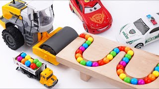 Marble Run Race ☆ HABA Slope Dump Truck amp Garbage Truck 5 [upl. by Marthe]