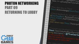 Unity  Photon Networking v1  Part 09  Returning To Lobby [upl. by Neumeyer]