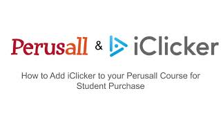 Displaying iClicker Purchase Option in Your Perusall Course [upl. by Gautious]