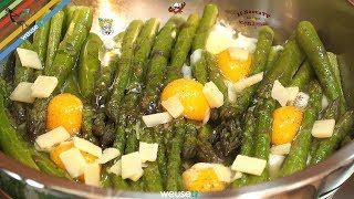 127  Asparagi alla fiorentinaboni anche di mattinacontorno buonissimo con verdura di stagione [upl. by Ahseiyt220]