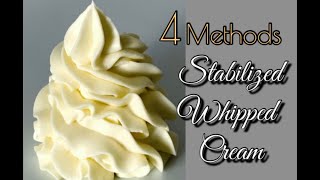 Stabilized Whipped Cream Easy Recipes  4 Methods  Whipped Cream Frosting [upl. by Monique267]