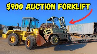 Auction Bought Sight Unseen Will this Forklift Ever Run Again [upl. by Yart]