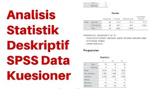 Analisis Deskriptif Kuantitatif Menggunakan SPSS 24  Olah Data Kuesioner Skala Likert [upl. by Inamik]