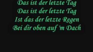 Tokio Hotel  Der letzte Tag lyrics [upl. by Anaer]