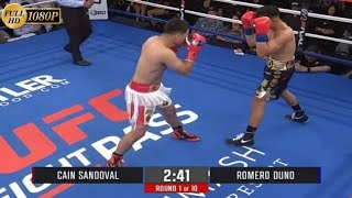 Romero Duno vs Cain Sandoval Fullfight Highlights 2024 DUNO VS SANDOVAL Sept 1 2024 HIGHLIGHTS [upl. by Ynaffital305]