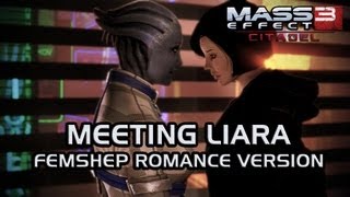 Mass Effect 3 Citadel DLC Meeting Liara FemShep Romance [upl. by Potter]