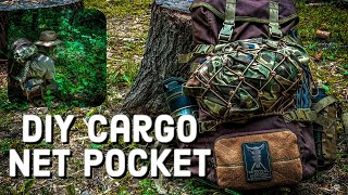 DIY Cargo Net Pocket for your Back Pack [upl. by Anerual]