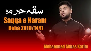 Saqqa e Haram Rakh Lena Bharam  Munajat Mola Abbas  Mohammed Abbas Karim New Noha 2019  1441 [upl. by Caprice]