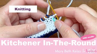 Kitchener Stitch intheround on One Needle Tutorial [upl. by Euqinay]