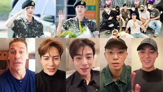 Famous Reaction On BTS Jin Discharged From Military [upl. by Hootman]