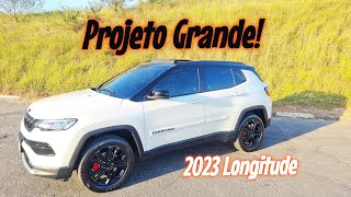 Jeep Compass Longitude 2023 Chrome Delete  Envelopamento Black Piano  PPF  Fibra Ótica Néon Led [upl. by Strohbehn358]