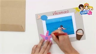 BRICOLAGE VACANCES ETE  Carte vacances Plage Hellokids [upl. by Haimorej584]