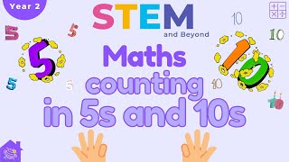 Counting In 5s and 10s  KS1 Maths Year 2  STEM Home Learning [upl. by Eillime]