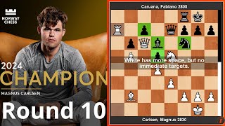 Magnus Carlsen vs Fabiano Caruana  Norway Chess 2024 chessgame [upl. by Lam]