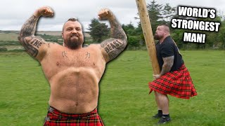 STRONGMAN TRIES HIGHLAND GAMES  Scotland Day 4 [upl. by Patnode]