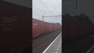 Goederentrein komt door Station Twello Richting Amersfoort Centraal [upl. by Enived]