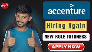 Accenture Hiring Freshers Again  2022 To 2024 Passout  Apply Now [upl. by Eimot]