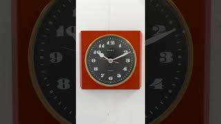 Vintage Retro Orange CHRONOS Kitchen Wall Clock  Item 2836  Adelaide Clocks [upl. by Nirehtak]