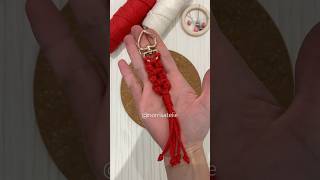 Diy Keychain Macrame macramehandmadeknotartesanatoornamenttutorialartchaveiro [upl. by Sallie751]