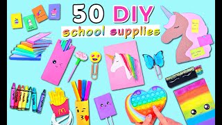 100 DIY SCHOOL SUPPLIES IDEAS  Back To School Hacks And Crafts [upl. by Stephani34]